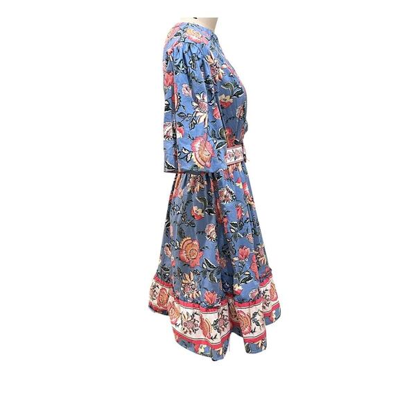 NWOT Joie Women’s Blue Floral Dress Belted Size 10 - Picture 2 of 8